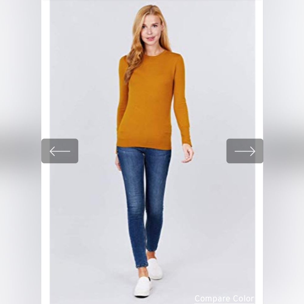 Philosophy Crew Neck Sweater W/rivet Button - Picture 3 of 13